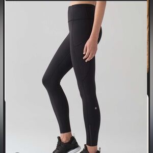 Lululemon Fast&Free 7/8 Tight II Nulux Black Leggings